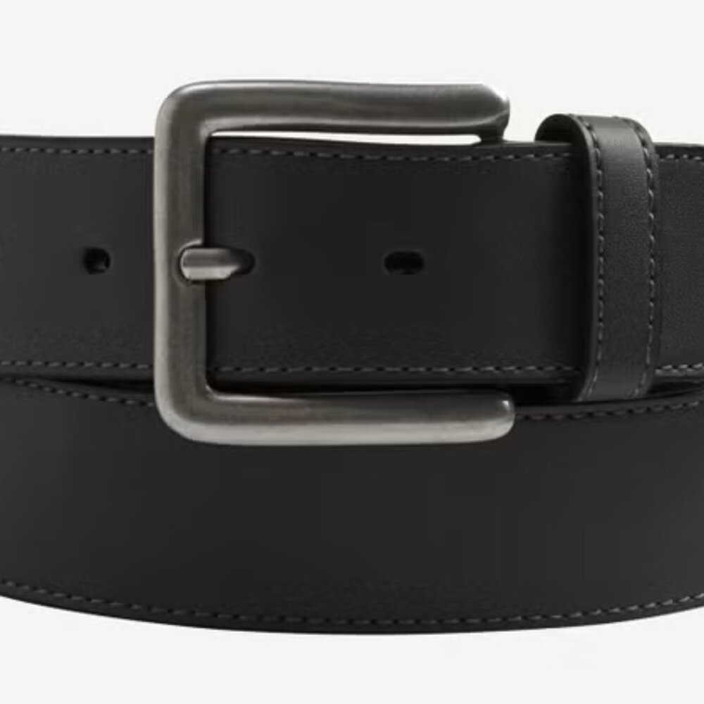 Mens  Casual Stitched Edge Leather Belt by King Size 44/48